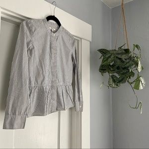 Madewell striped peplum shirt